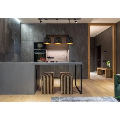 Globo Pendelleuchte Clarke 5-flammig Schwarz Matt 1930 X 300 X 1200 Mm 3 Globo Pendelleuchte Clarke 5-flammig Schwarz Matt 1930 X 300 X 1200 Mm