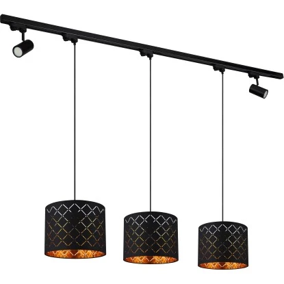 Globo Pendelleuchte Clarke 5-flammig Schwarz Matt 1930 X 300 X 1200 Mm 5 Globo Pendelleuchte Clarke 5-flammig Schwarz Matt 1930 X 300 X 1200 Mm – Bild 3