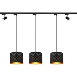 Globo Pendelleuchte Clarke 5-flammig Schwarz Matt 1930 X 300 X 1200 Mm 12 Globo Pendelleuchte Clarke 5-flammig Schwarz Matt 1930 X 300 X 1200 Mm -Globo Lighting 9007371436811 3749 S 03