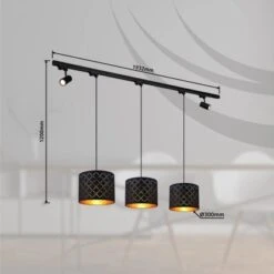Globo Pendelleuchte Clarke 5-flammig Schwarz Matt 1930 X 300 X 1200 Mm 13 Globo Pendelleuchte Clarke 5-flammig Schwarz Matt 1930 X 300 X 1200 Mm -Globo Lighting 9007371436811 3749 S 04