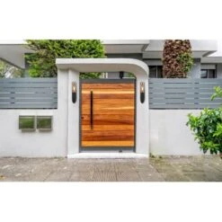 Globo Außenleuchte Boston 1-flammig Schwarz Rauchfarben 76 X 410 Mm