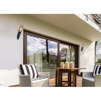 Globo Außenleuchte Boston 1-flammig Schwarz Rauchfarben 76 X 410 Mm 4 Globo Außenleuchte Boston 1-flammig Schwarz Rauchfarben 76 X 410 Mm – Bild 2