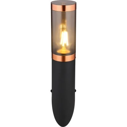 Globo Außenleuchte Boston 1-flammig Schwarz Rauchfarben 76 X 410 Mm 7 Globo Außenleuchte Boston 1-flammig Schwarz Rauchfarben 76 X 410 Mm – Bild 5