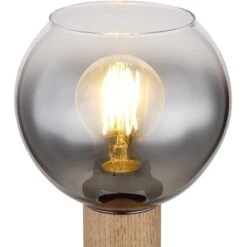 Globo Tischlampe Moitas 1-flammig Schwarz Matt-Rauchfarben 150 X 300 Mm -Globo Lighting 9007371436965 3749 CU 02