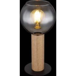 Globo Tischlampe Moitas 1-flammig Schwarz Matt-Rauchfarben 150 X 300 Mm -Globo Lighting 9007371436965 3749 S 02
