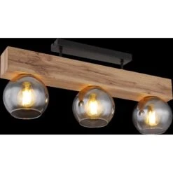 Globo Deckenleuchte Moitas 3-flammig Schwarz Matt-Rauchfarben 650 X 150 X 280 Mm -Globo Lighting 9007371436972 3749 S 02