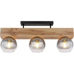Globo Deckenleuchte Moitas 3-flammig Schwarz Matt-Rauchfarben 650 X 150 X 280 Mm -Globo Lighting 9007371436972 3749 S 04