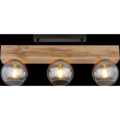 Globo Deckenleuchte Moitas 3-flammig Schwarz Matt-Rauchfarben 650 X 150 X 280 Mm -Globo Lighting 9007371436972 3749 S 05