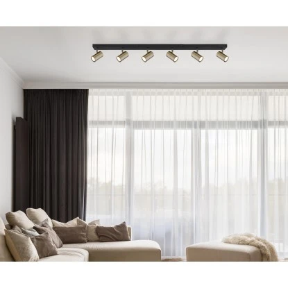 Globo Strahler Robby 6-flammig Schwarz Matt 1150 X 60 X 120 Mm 3 Globo Strahler Robby 6-flammig Schwarz Matt 1150 X 60 X 120 Mm