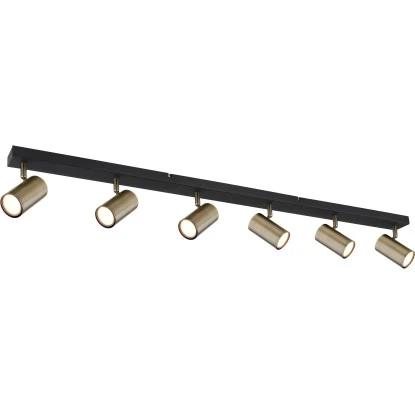 Globo Strahler Robby 6-flammig Schwarz Matt 1150 X 60 X 120 Mm 4 Globo Strahler Robby 6-flammig Schwarz Matt 1150 X 60 X 120 Mm – Bild 2