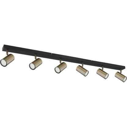 Globo Strahler Robby 6-flammig Schwarz Matt 1150 X 60 X 120 Mm 5 Globo Strahler Robby 6-flammig Schwarz Matt 1150 X 60 X 120 Mm – Bild 3