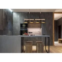 Globo Pendelleuchte Rielly 4-flammig Schwarz Matt 1400 X 250 X 1200 Mm