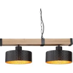 Globo Pendelleuchte Rielly 4-flammig Schwarz Matt 1400 X 250 X 1200 Mm -Globo Lighting 9007371437153 3749 CU 01