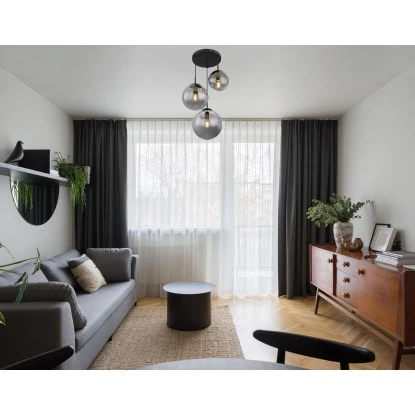 Globo Pendelleuchte Joel 3-flammig Schwarz Matt-Rauchfarben 520 X 800 Mm 3 Globo Pendelleuchte Joel 3-flammig Schwarz Matt-Rauchfarben 520 X 800 Mm