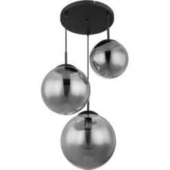 Globo Pendelleuchte Joel 3-flammig Schwarz Matt-Rauchfarben 520 X 800 Mm 11 Globo Pendelleuchte Joel 3-flammig Schwarz Matt-Rauchfarben 520 X 800 Mm -Globo Lighting 9007371437665 3749 S 02