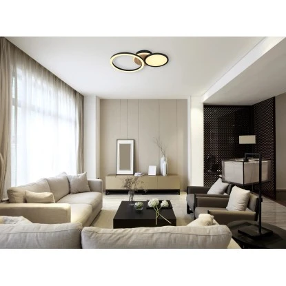 Globo LED-Deckenleuchte Sid 1-flammig Schwarz Matt 515 X 300 X 105 Mm 3 Globo LED-Deckenleuchte Sid 1-flammig Schwarz Matt 515 X 300 X 105 Mm