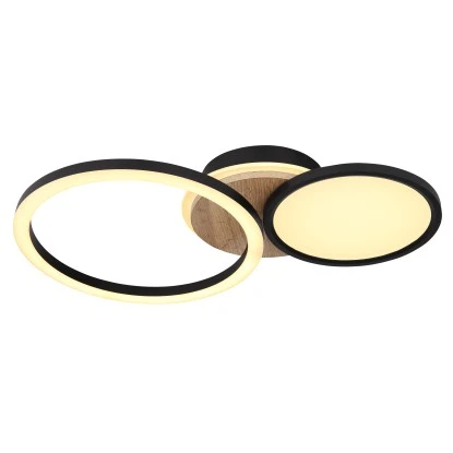 Globo LED-Deckenleuchte Sid 1-flammig Schwarz Matt 515 X 300 X 105 Mm 4 Globo LED-Deckenleuchte Sid 1-flammig Schwarz Matt 515 X 300 X 105 Mm – Bild 2