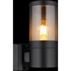 Globo Außenleuchte 1-flammig Schwarz Matt Rauchfarben 102 X 240 Mm -Globo Lighting 9007371437757 3749 S 02