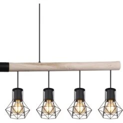 Globo Pendelleuchte 8-flammig Schwarz Matt 1400 X 133 X 1200 Mm -Globo Lighting 9007371437856 3749 CU 01