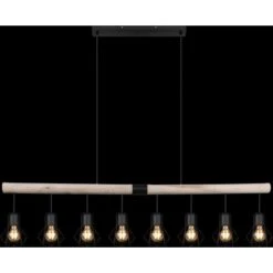 Globo Pendelleuchte 8-flammig Schwarz Matt 1400 X 133 X 1200 Mm -Globo Lighting 9007371437856 3749 S 05