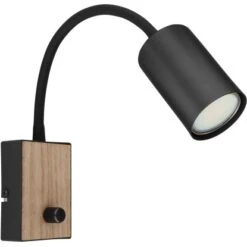 Globo Wandlampe Robby 1-flammig Schwarz Matt 70 X 425 Mm -Globo Lighting 9007371438150 3749 S 02