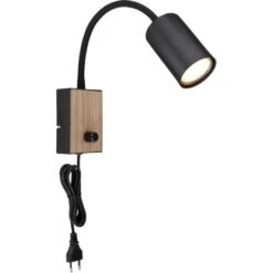 Globo Wandlampe Robby 1-flammig Schwarz Matt 70 X 425 Mm -Globo Lighting 9007371438150 3749 S 03