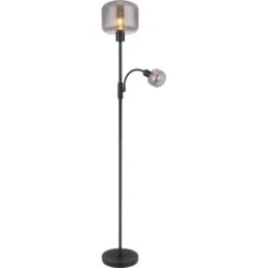 Globo Stehlampe 2-flammig Schwarz Matt-Rauchfarben 250 X 1650 Mm 13 Globo Stehlampe 2-flammig Schwarz Matt-Rauchfarben 250 X 1650 Mm -Globo Lighting 9007371438228 3749 6