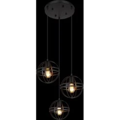 Globo Pendelleuchte 3-flammig Schwarz Matt 470 X 1200 Mm 13 Globo Pendelleuchte 3-flammig Schwarz Matt 470 X 1200 Mm -Globo Lighting 9007371438266 3749 S 02