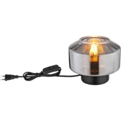 Globo Tischlampe 1-flammig Schwarz Matt-Rauchfarben 180 X 145 Mm -Globo Lighting 9007371438358 3749 1