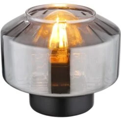 Globo Tischlampe 1-flammig Schwarz Matt-Rauchfarben 180 X 145 Mm -Globo Lighting 9007371438358 3749 2
