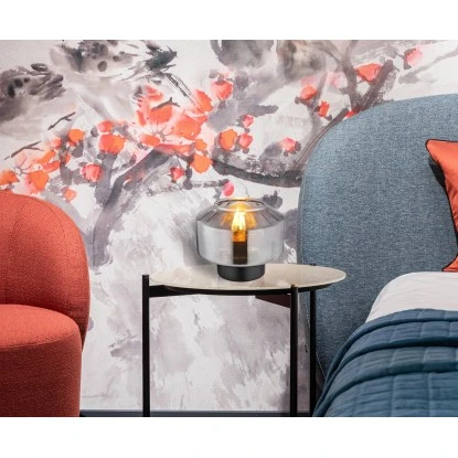 Globo Tischlampe 1-flammig Schwarz Matt-Rauchfarben 180 X 145 Mm 3 Globo Tischlampe 1-flammig Schwarz Matt-Rauchfarben 180 X 145 Mm