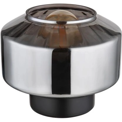 Globo Tischlampe 1-flammig Schwarz Matt-Rauchfarben 180 X 145 Mm 5 Globo Tischlampe 1-flammig Schwarz Matt-Rauchfarben 180 X 145 Mm – Bild 3