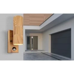 Globo Außenleuchte 2-flammig Holzoptik 7 Cm X 21,5 Cm -Globo Lighting 9007371438532 3749 AB 01