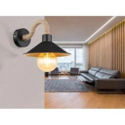 Globo Wandlampe Diana 1-flammig Schwarz Matt 220 X 180 Mm