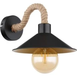 Globo Wandlampe Diana 1-flammig Schwarz Matt 220 X 180 Mm -Globo Lighting 9007371439119 3749 S 03