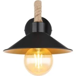 Globo Wandlampe Diana 1-flammig Schwarz Matt 220 X 180 Mm -Globo Lighting 9007371439119 3749 S 04