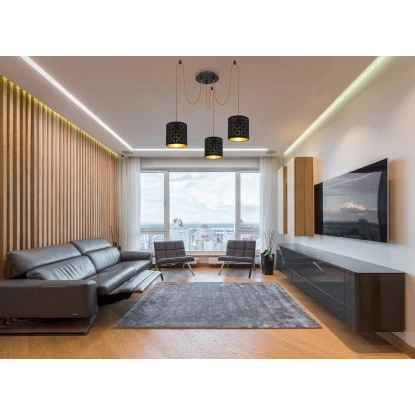 Globo Pendelleuchte Clarke 3-flammig Schwarz 700 X 150 X 1200 Mm 3 Globo Pendelleuchte Clarke 3-flammig Schwarz 700 X 150 X 1200 Mm