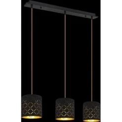 Globo Pendelleuchte Clarke 3-flammig Schwarz 700 X 150 X 1200 Mm 17 Globo Pendelleuchte Clarke 3-flammig Schwarz 700 X 150 X 1200 Mm -Globo Lighting 9007371439126 3749 S 02