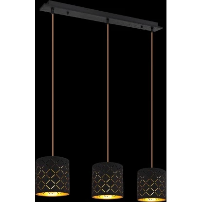 Globo Pendelleuchte Clarke 3-flammig Schwarz 700 X 150 X 1200 Mm 8 Globo Pendelleuchte Clarke 3-flammig Schwarz 700 X 150 X 1200 Mm – Bild 6