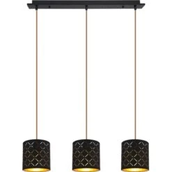 Globo Pendelleuchte Clarke 3-flammig Schwarz 700 X 150 X 1200 Mm 14 Globo Pendelleuchte Clarke 3-flammig Schwarz 700 X 150 X 1200 Mm -Globo Lighting 9007371439126 3749 S 04