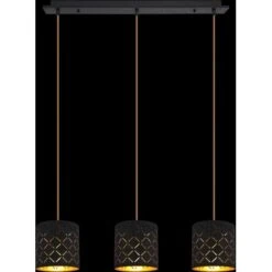 Globo Pendelleuchte Clarke 3-flammig Schwarz 700 X 150 X 1200 Mm 16 Globo Pendelleuchte Clarke 3-flammig Schwarz 700 X 150 X 1200 Mm -Globo Lighting 9007371439126 3749 S 05