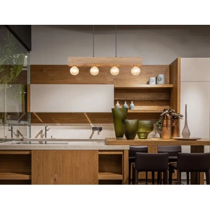 Globo Pendelleuchte Erna 4-flammig Dunkelbraun 800 X 60 X 1200 Mm 3 Globo Pendelleuchte Erna 4-flammig Dunkelbraun 800 X 60 X 1200 Mm