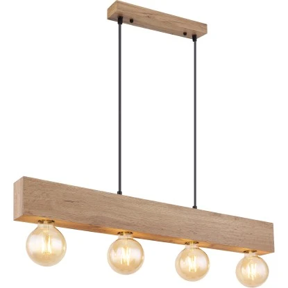 Globo Pendelleuchte Erna 4-flammig Dunkelbraun 800 X 60 X 1200 Mm 4 Globo Pendelleuchte Erna 4-flammig Dunkelbraun 800 X 60 X 1200 Mm – Bild 2