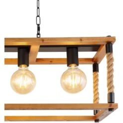 Globo Pendelleuchte Vernon 4-flammig Schwarz 800 X 250 X 1200 Mm -Globo Lighting 9007371439300 3749 CU 01