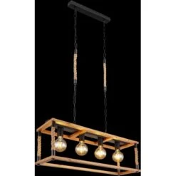 Globo Pendelleuchte Vernon 4-flammig Schwarz 800 X 250 X 1200 Mm -Globo Lighting 9007371439300 3749 S 02