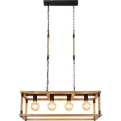 Globo Pendelleuchte Vernon 4-flammig Schwarz 800 X 250 X 1200 Mm -Globo Lighting 9007371439300 3749 S 04