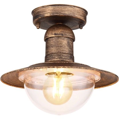 Globo Außenleuchte Linda 1-flammig Rostfarben 236 X 215 Mm 4 Globo Außenleuchte Linda 1-flammig Rostfarben 236 X 215 Mm – Bild 2