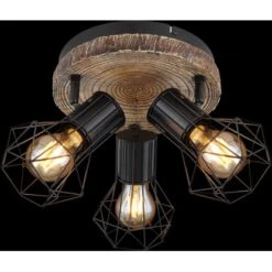 Globo Strahler Priska 3-flammig Schwarz 300 X 300 Mm -Globo Lighting 9007371439362 3749 S 02