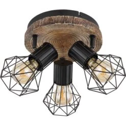 Globo Strahler Priska 3-flammig Schwarz 300 X 300 Mm -Globo Lighting 9007371439362 3749 S 03