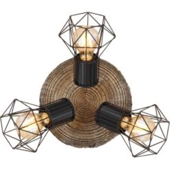 Globo Strahler Priska 3-flammig Schwarz 300 X 300 Mm -Globo Lighting 9007371439362 3749 S 04